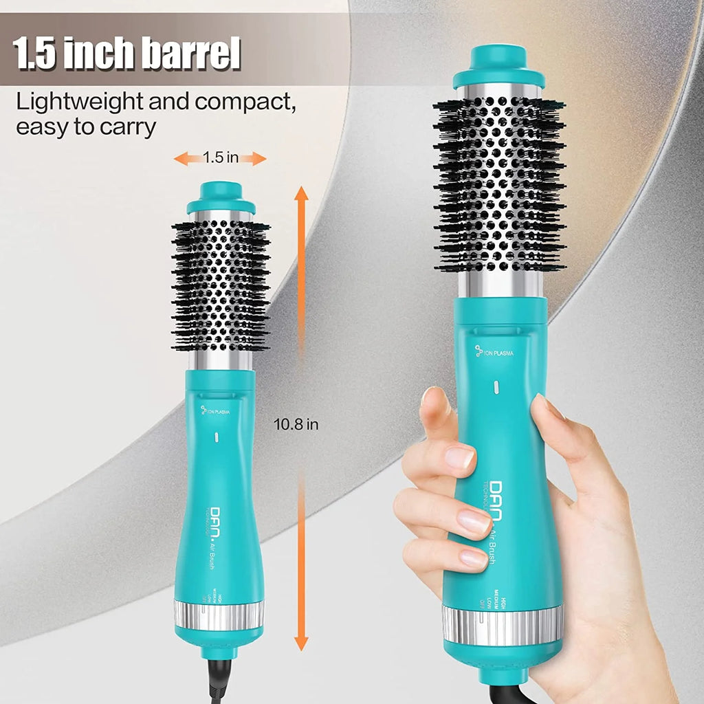 Cepillo Secador De Cabello Iónico, Juego De Cepillo De Aire Caliente De 1.5" Y Peine Secador Voluminizador De Un Paso 4 En 1 - Secado Rápido