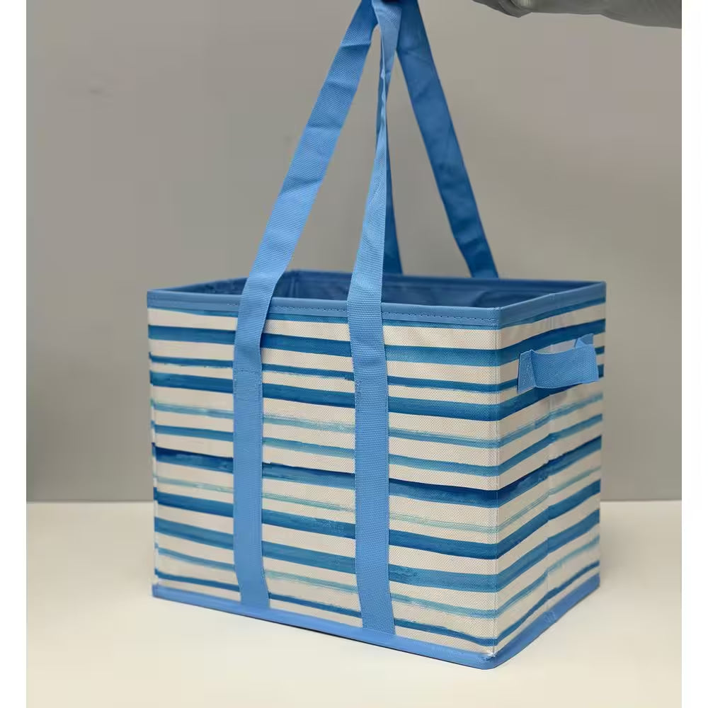 6 Gal. Collapsible Storage Totes, Blue Waves 3-Pack