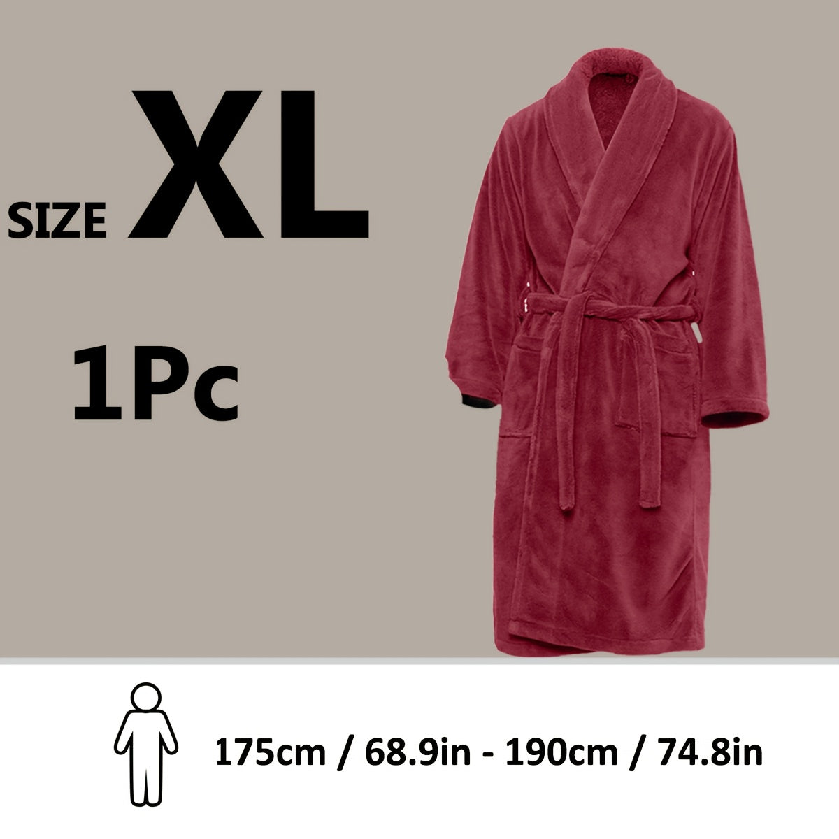 Unisex Extra Warm Coral Fleece Bathrobe Mens and Women Adult Robes for Your Bathroom Bath Towel Bedroom Shawl Collar Robes, Valentines gift for lovers - Elle Ere Peace