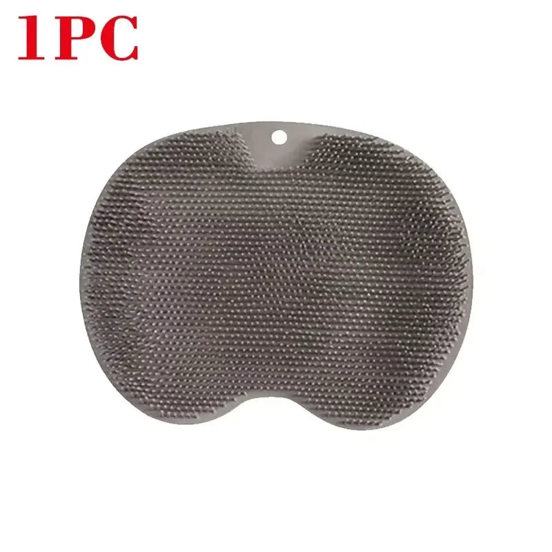 Bathing anti Slip Mat Exfoliating Shower Massage Scraper Bathroom Non-Slip Bath Mat Back Massage Brush Silicone Foot Wash Mat
