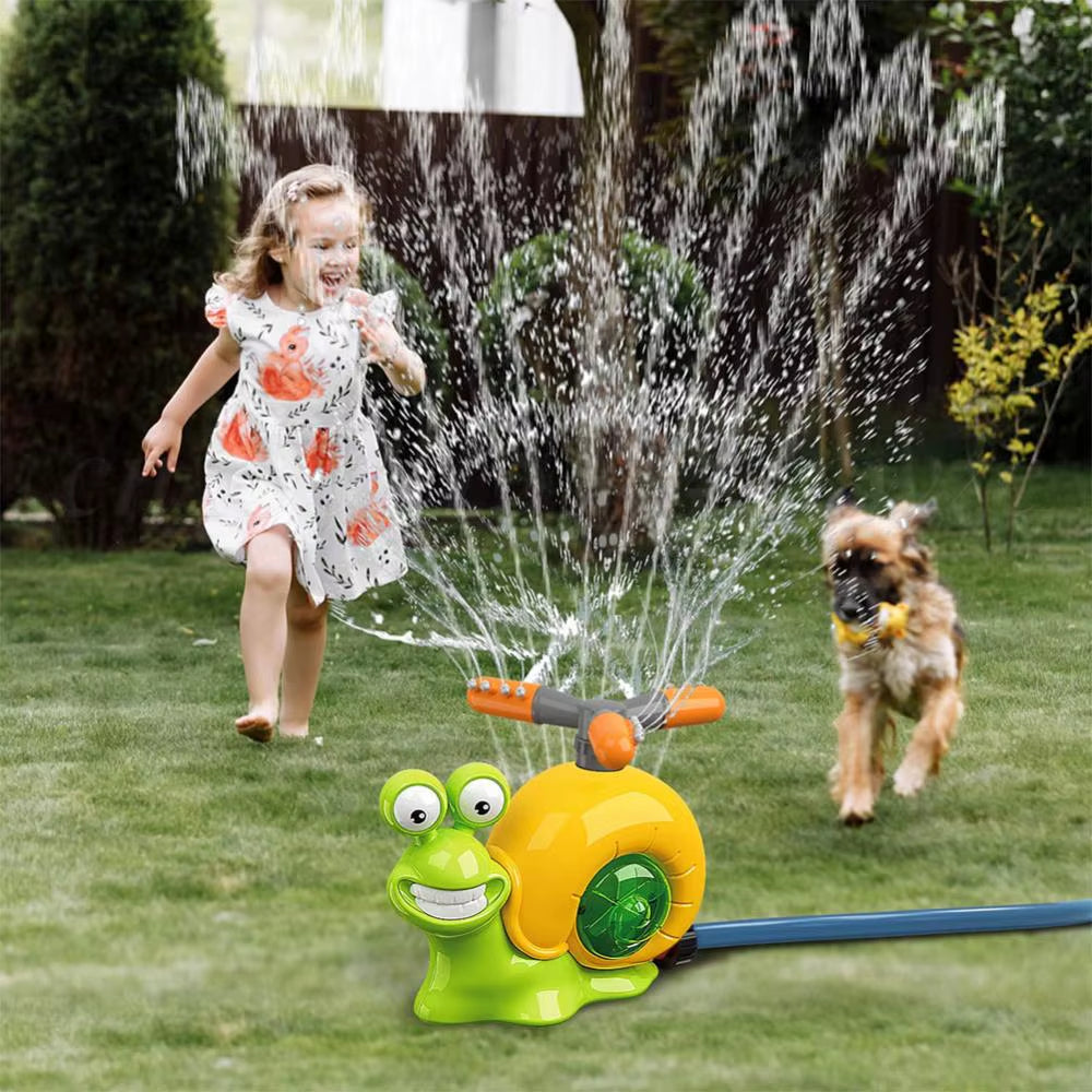 2 in 1 Water Sprinkler Baseball Toy Cartoon Snail Summer Garden Lawns Water Toys Spray Water Toys for Summer Lawn Pool Fun