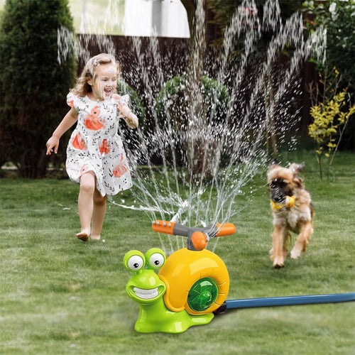 2 in 1 Water Sprinkler Baseball Toy Cartoon Snail Summer Garden Lawns Water Toys Spray Water Toys for Summer Lawn Pool Fun