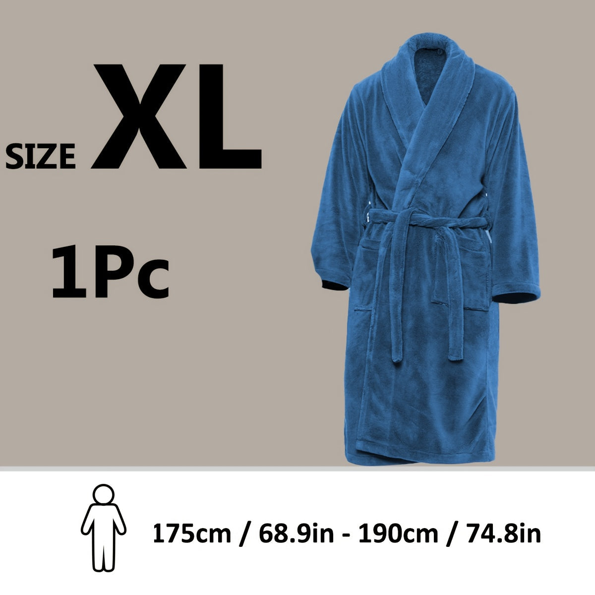 Unisex Extra Warm Coral Fleece Bathrobe Mens and Women Adult Robes for Your Bathroom Bath Towel Bedroom Shawl Collar Robes, Valentines gift for lovers - Elle Ere Peace