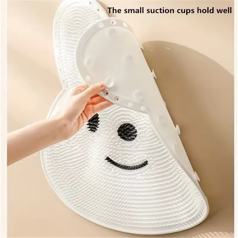 Bathing anti Slip Mat Exfoliating Shower Massage Scraper Bathroom Non-Slip Bath Mat Back Massage Brush Silicone Foot Wash Mat