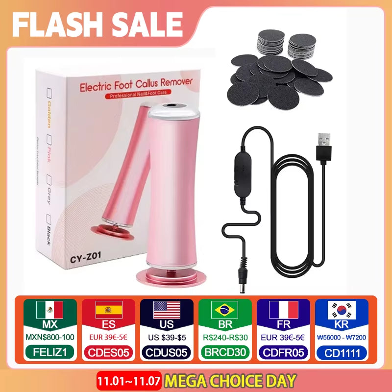 USB Electric Dead Skin Pedicure Automatic Foot Grinder Foot Polish Foot Skin Exfoliating Pedicure Machine