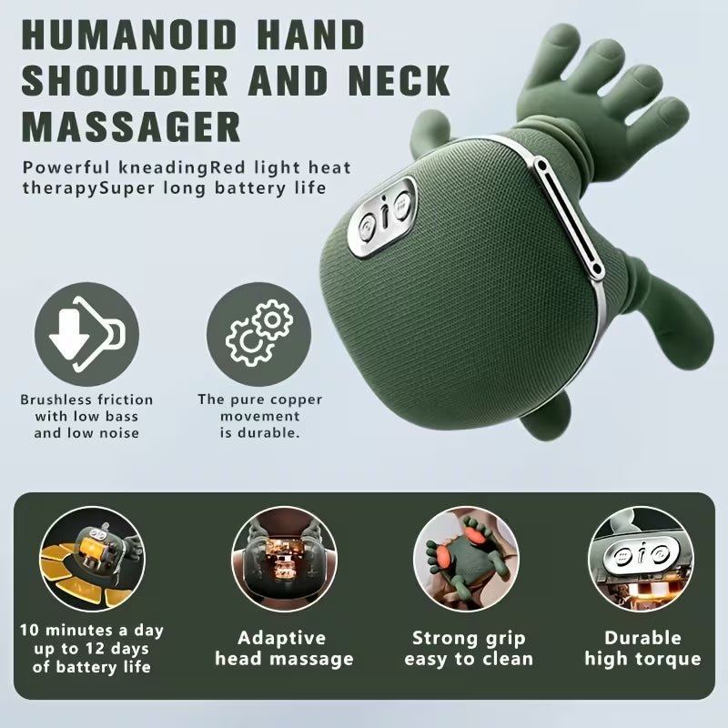 The Handiva Massager with Heat Neck Massagers, Deep Tissue 3D Kneading Shiatsu