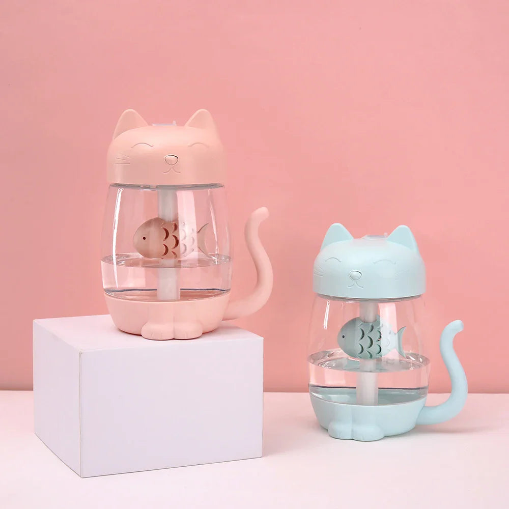 Cute Cat Air Humidifier With LED Light - Elle Ere Peace