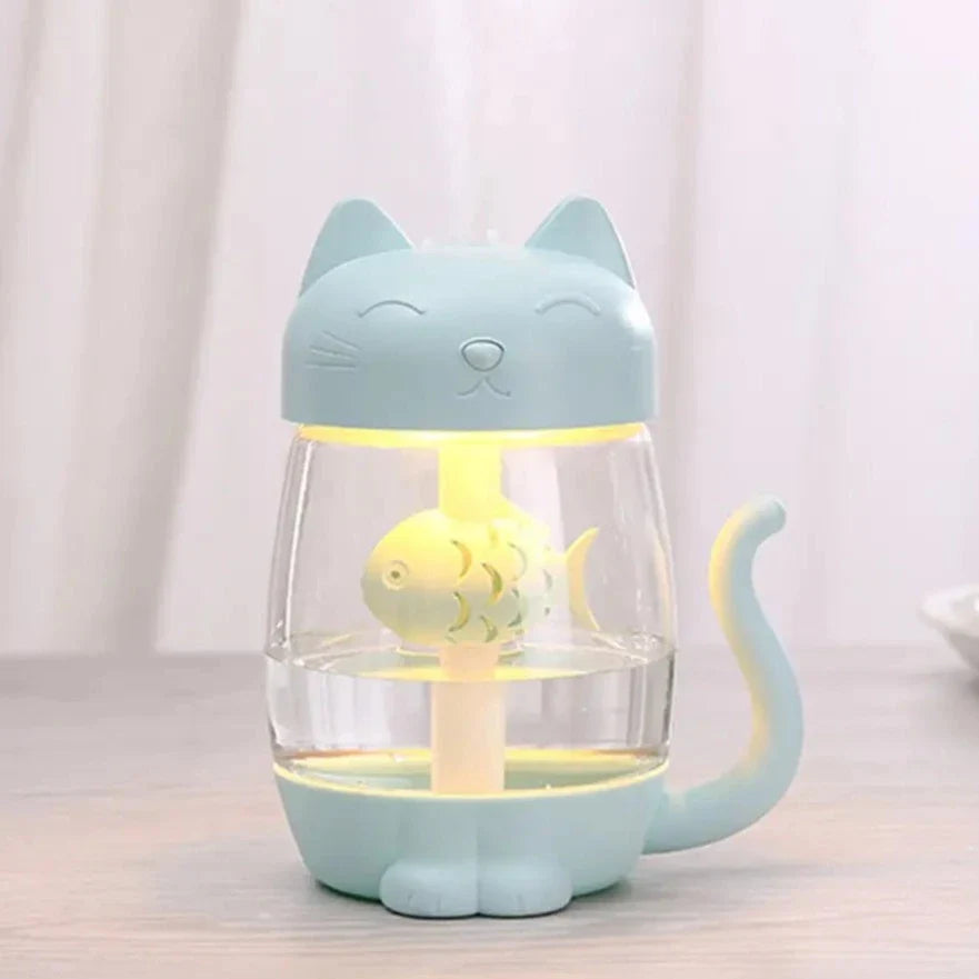 Cute Cat Air Humidifier With LED Light - Elle Ere Peace