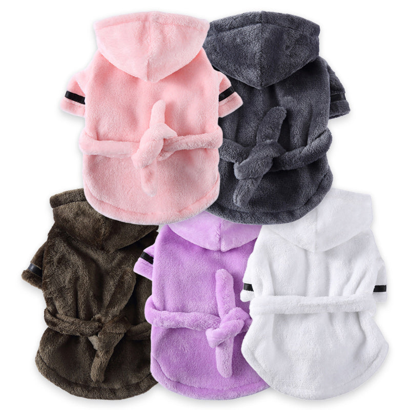 Luxury Soft Pet Dog Puppy Hooded Bathrobe - Elle Ere Peace