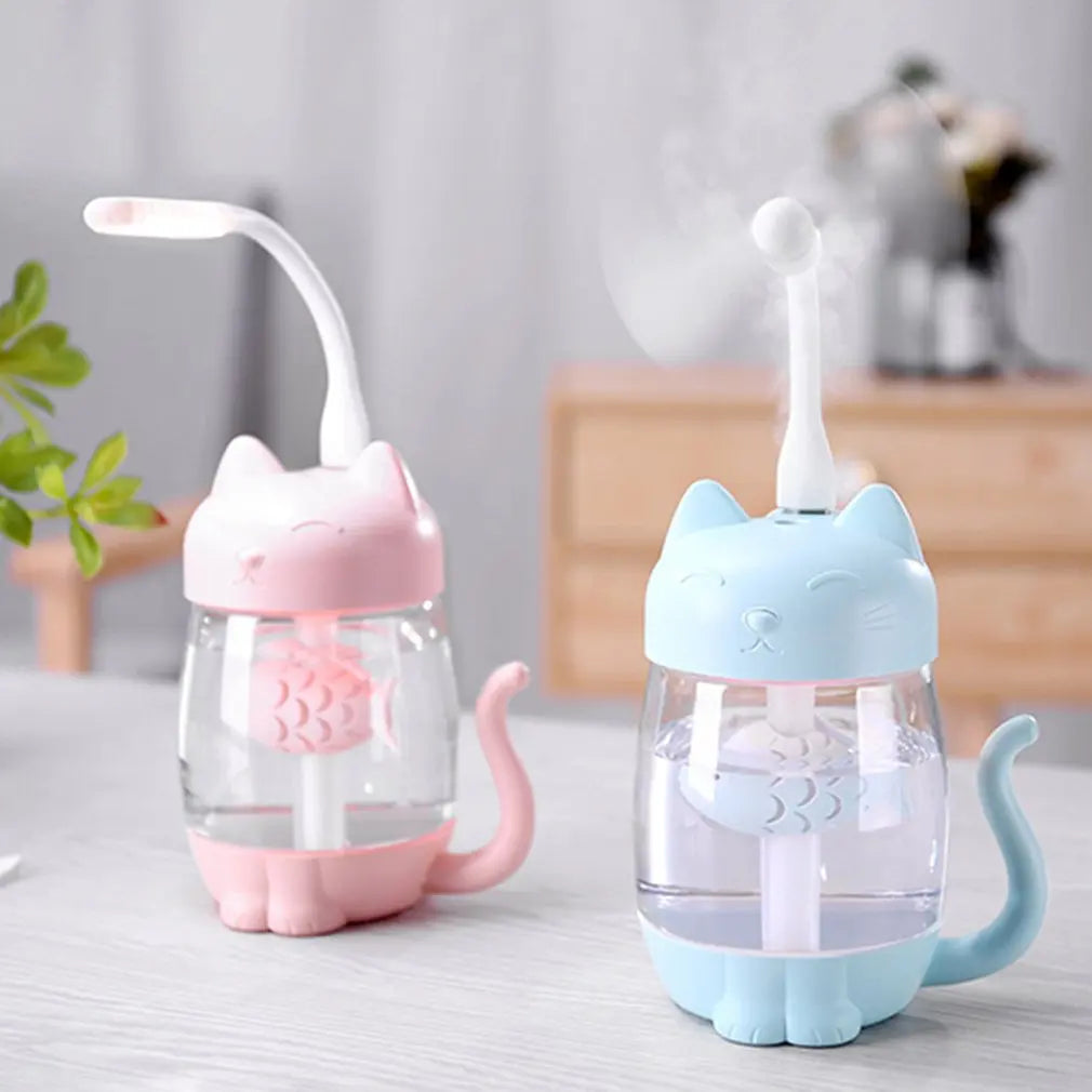Cute Cat Air Humidifier With LED Light - Elle Ere Peace