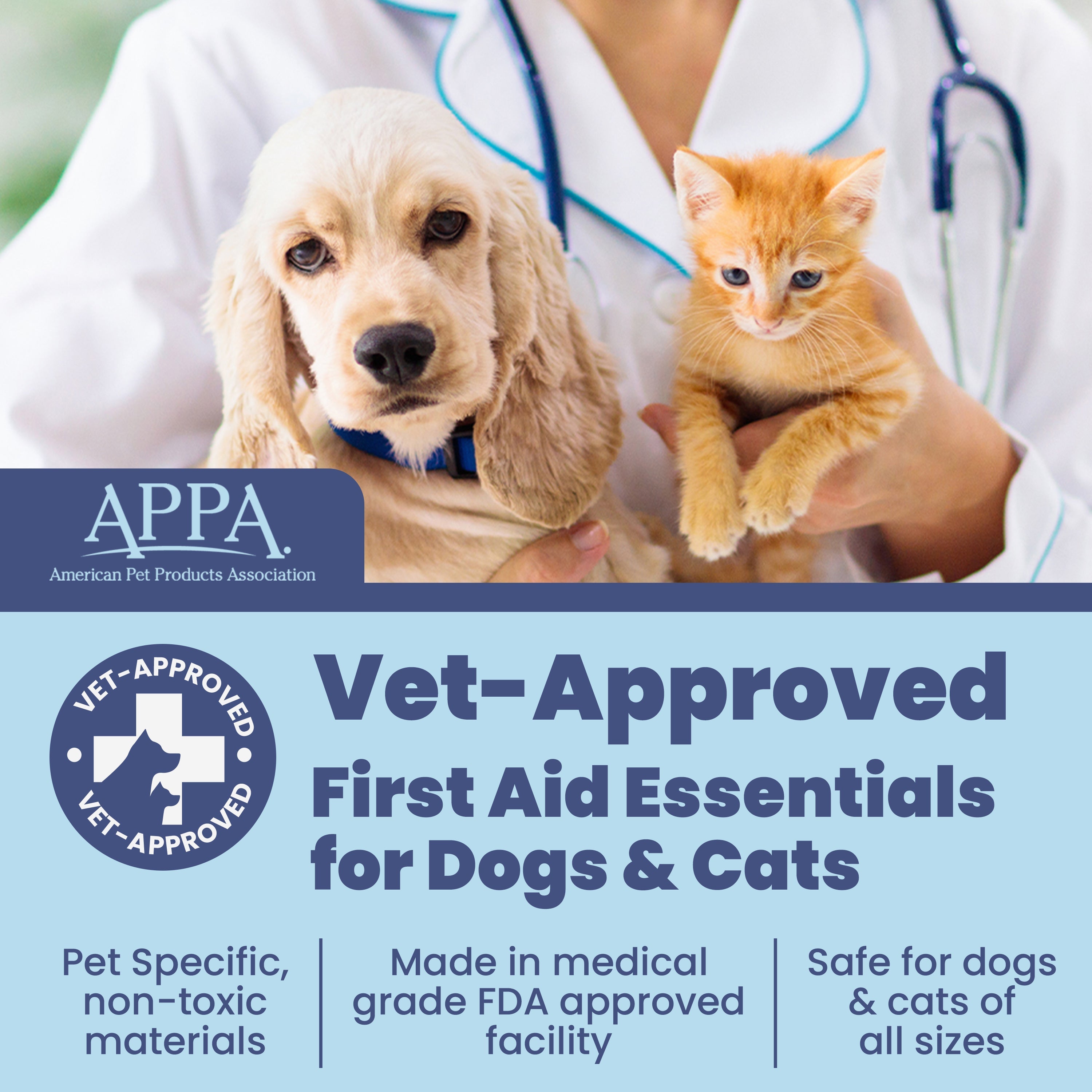 Pet First Aid Kit for Dogs & Cats with Vet-Approved Essentials - Elle Ere Peace
