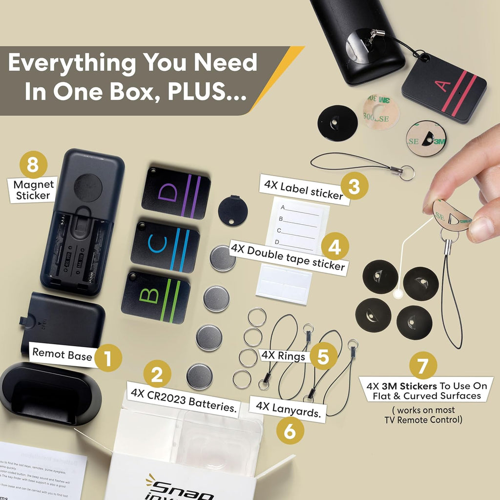 Key Finder and TV Remote Control Retriever - Trackers Locator, Keys, Purse - Key