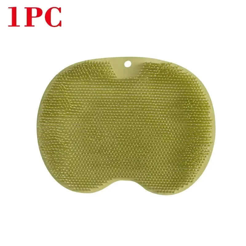 Bathing anti Slip Mat Exfoliating Shower Massage Scraper Bathroom Non-Slip Bath Mat Back Massage Brush Silicone Foot Wash Mat