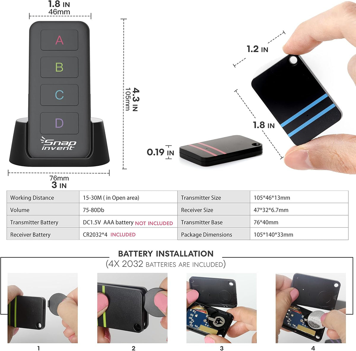 Key Finder and TV Remote Control Retriever - Trackers Locator, Keys, Purse - Key