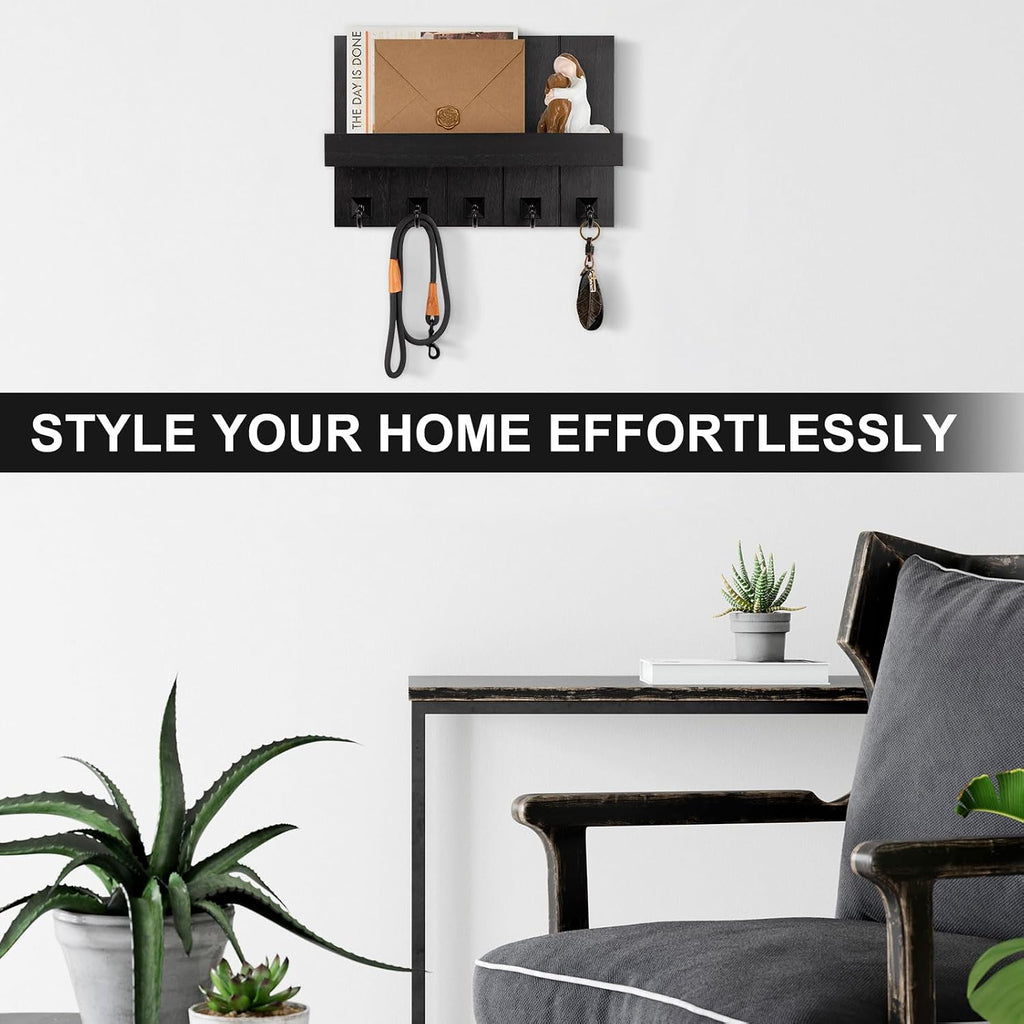 Key Holder for Wall, Decorative Key Holder with Shelf