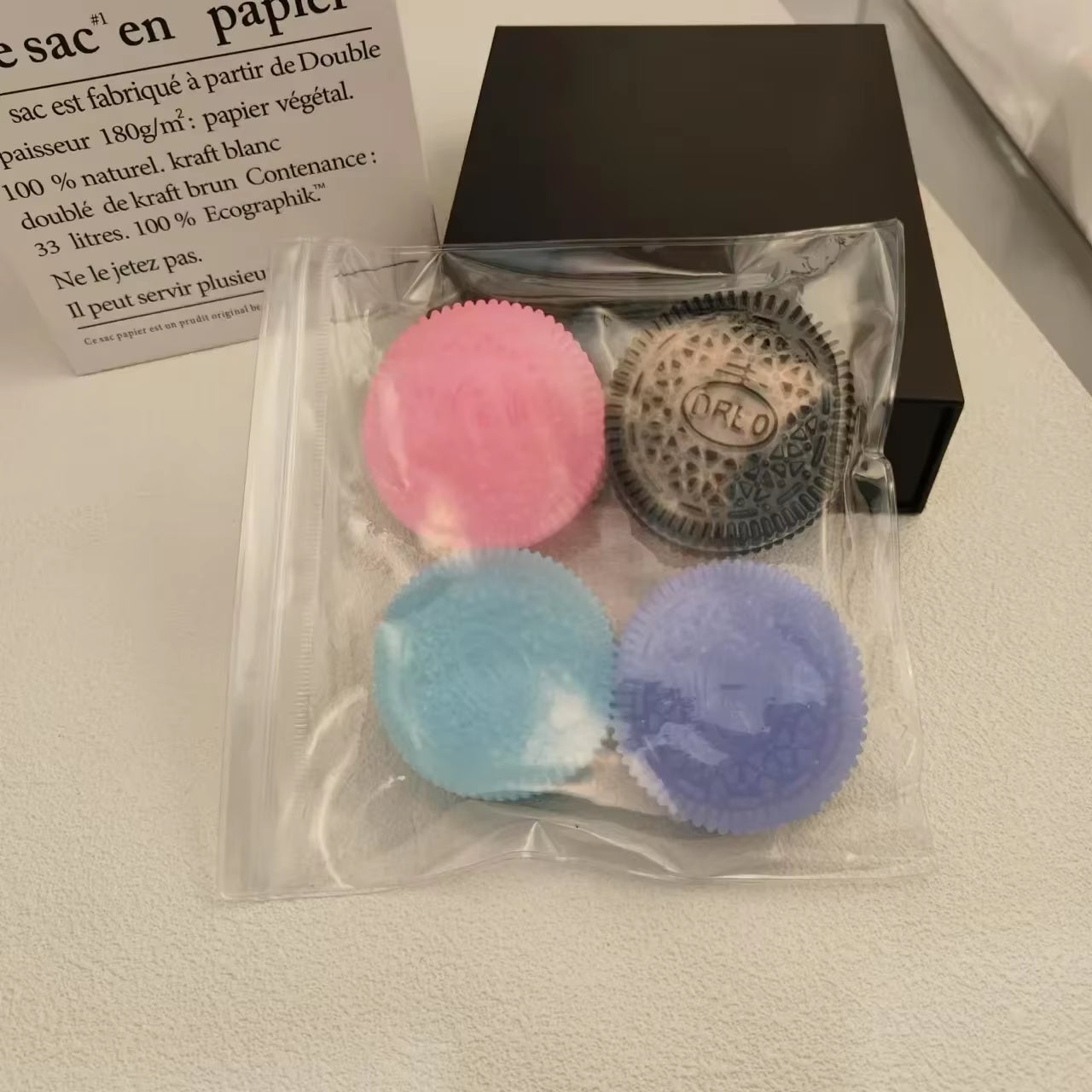 Cute Biscuit Stress Silicone Statue Stretchable Squeeze Cookie Pinch Figurines Soft Pinching Figure Home Decor Creative Gifts