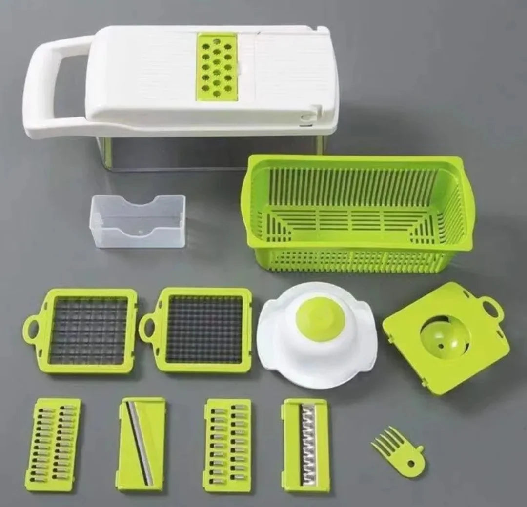 Stainless Steel Food Chopper, Small Vegetable Slicer, White