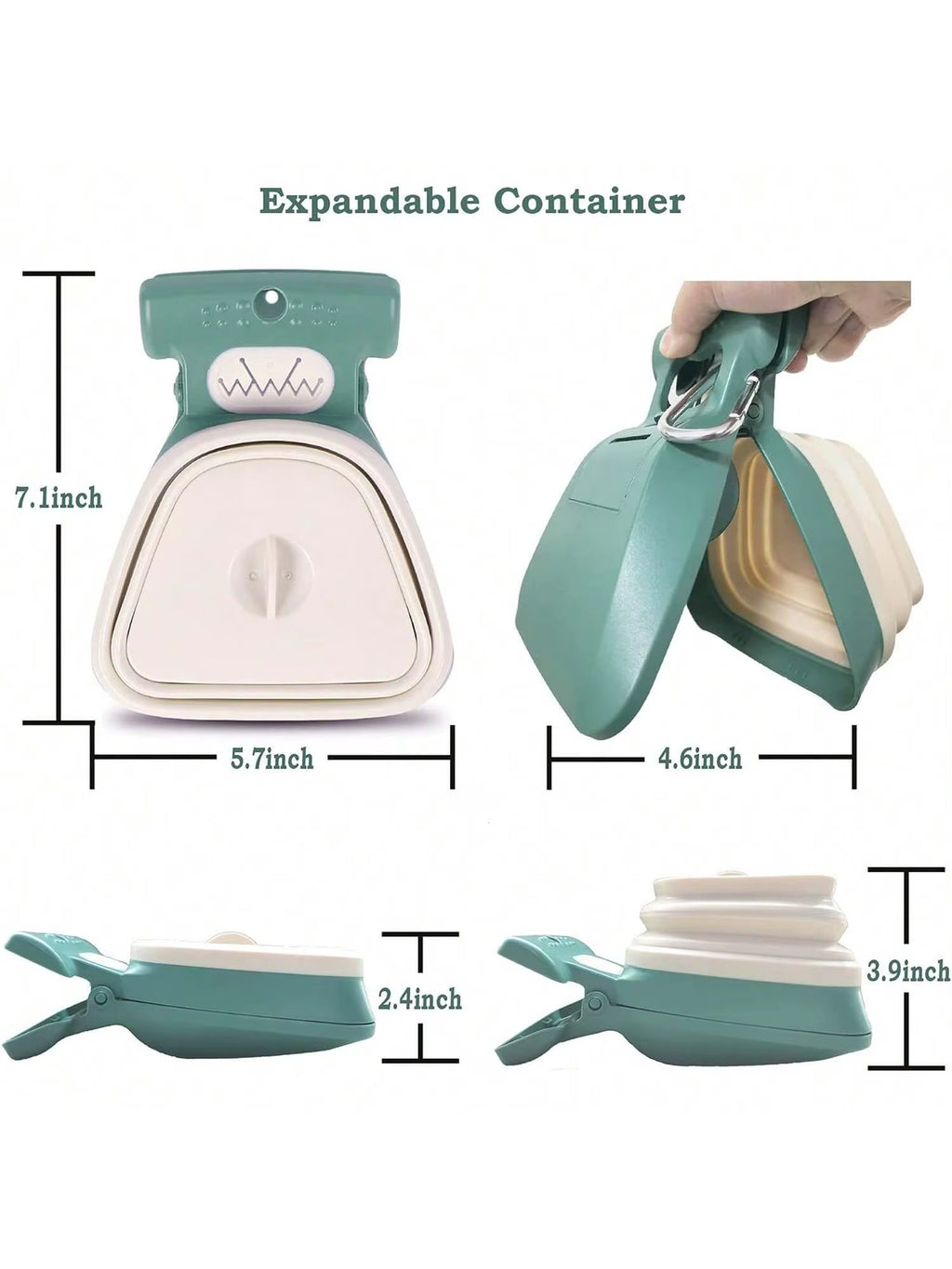 Pooper Scooper, Portable and Handheld Size for Walking Large and Small Dogs outside Yard or Travel Outdoors, Pup Poop Scoop With