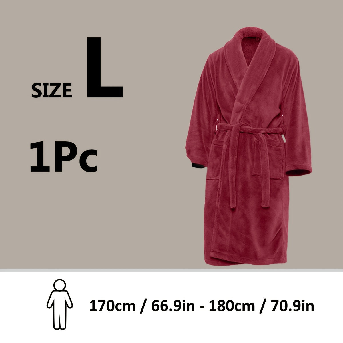 Unisex Extra Warm Coral Fleece Bathrobe Mens and Women Adult Robes for Your Bathroom Bath Towel Bedroom Shawl Collar Robes, Valentines gift for lovers - Elle Ere Peace