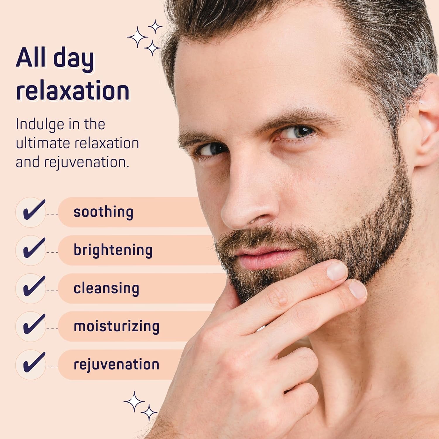 Luxury Spa Skincare Sandalwood Gift Set for Men | Fathers Day Gifts Set for Bath and Body | Mens Body Wash Gifts | Gifts for Men | Cleansing, Moisturizing, Exfoliating | 7-Piece Bundle