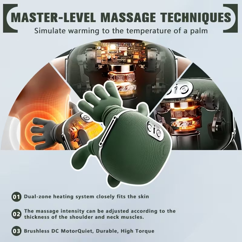 The Handiva Massager with Heat Neck Massagers, Deep Tissue 3D Kneading Shiatsu
