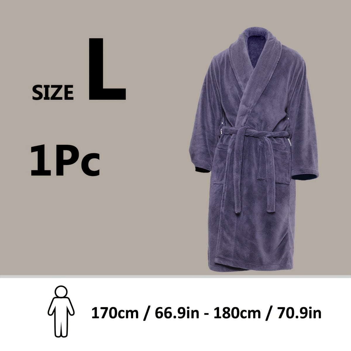 Unisex Extra Warm Coral Fleece Bathrobe Mens and Women Adult Robes for Your Bathroom Bath Towel Bedroom Shawl Collar Robes, Valentines gift for lovers - Elle Ere Peace