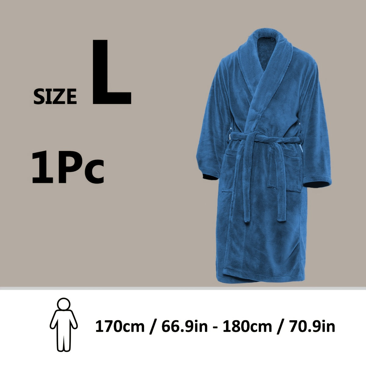 Unisex Extra Warm Coral Fleece Bathrobe Mens and Women Adult Robes for Your Bathroom Bath Towel Bedroom Shawl Collar Robes, Valentines gift for lovers - Elle Ere Peace