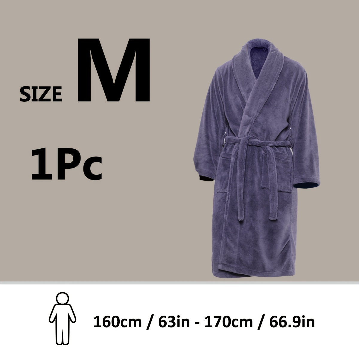 Unisex Extra Warm Coral Fleece Bathrobe Mens and Women Adult Robes for Your Bathroom Bath Towel Bedroom Shawl Collar Robes, Valentines gift for lovers - Elle Ere Peace