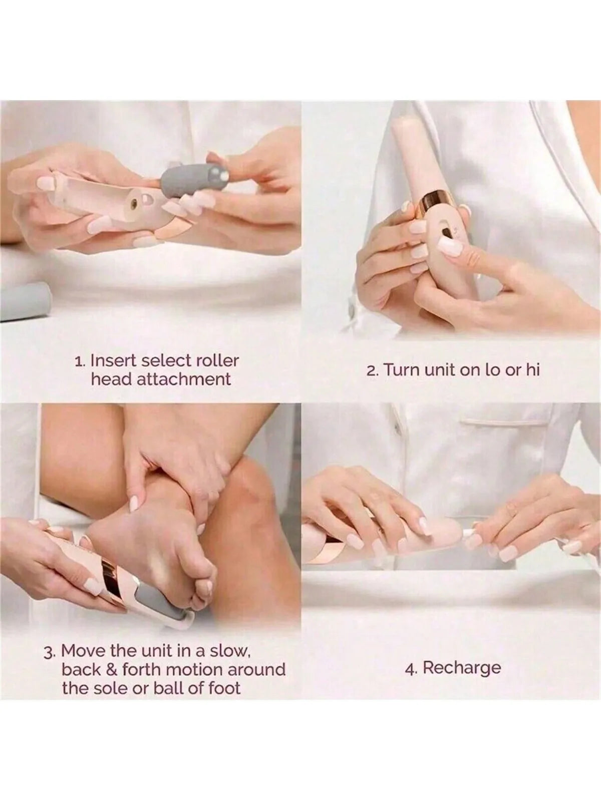 Electronic Tool File and Healing Tissue Remover Electric Foot Grinder Pink