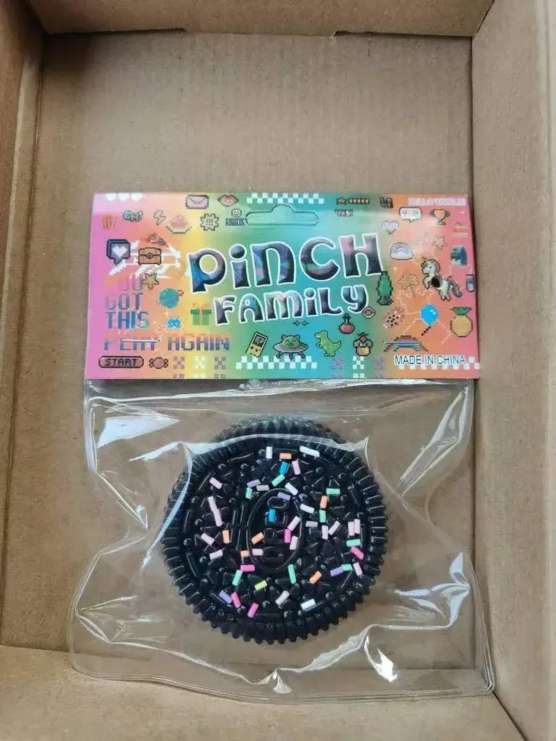 Cute Biscuit Stress Silicone Statue Stretchable Squeeze Cookie Pinch Figurines Soft Pinching Figure Home Decor Creative Gifts