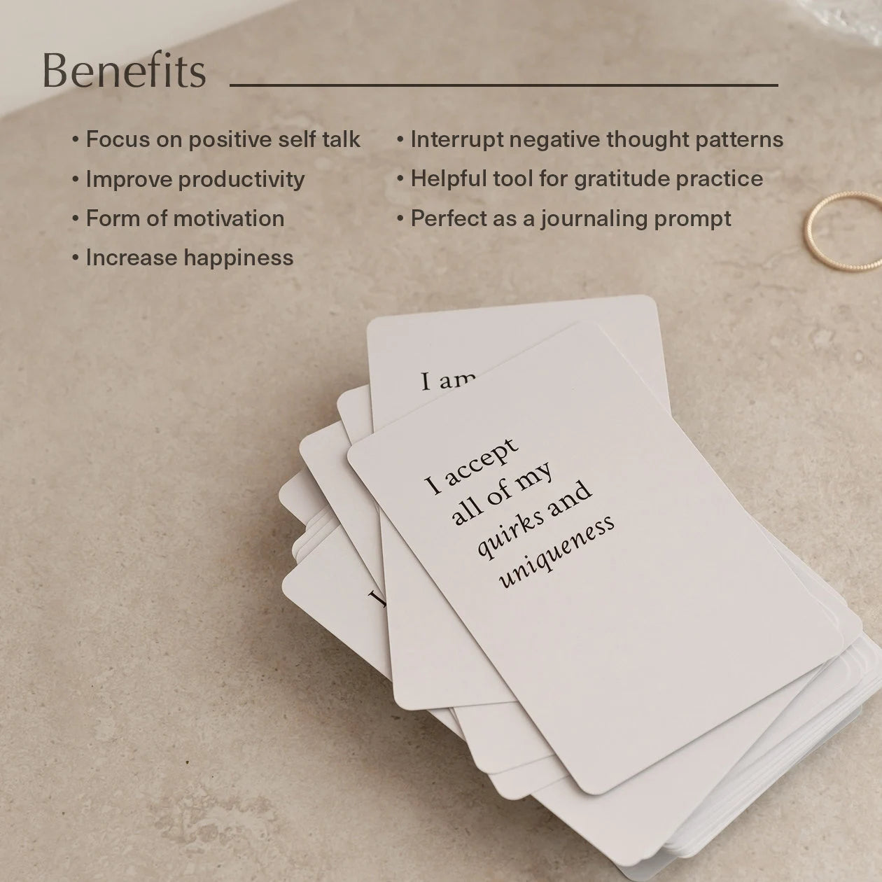 Affirmation Card Deck - Mindfulness Gift, Gratitude Cards, Wellness Cards, Affirmation Gift, Self Care Gift