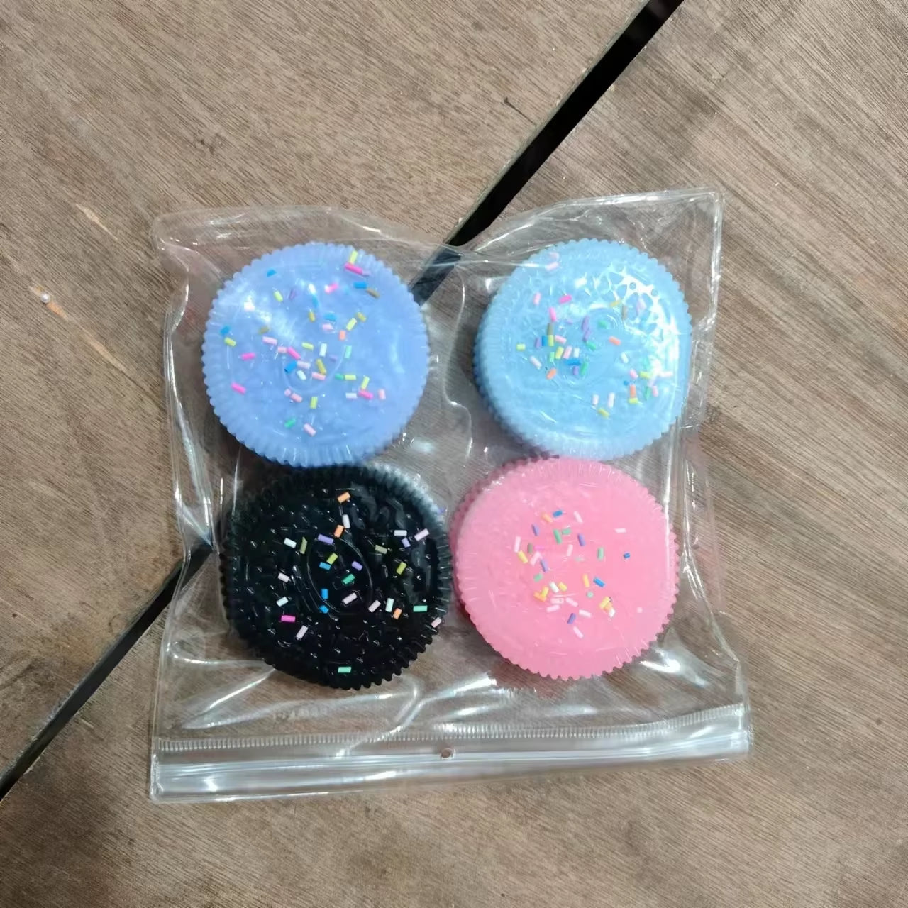 Cute Biscuit Stress Silicone Statue Stretchable Squeeze Cookie Pinch Figurines Soft Pinching Figure Home Decor Creative Gifts