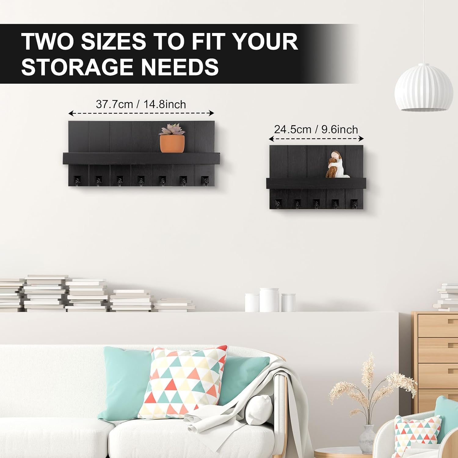 Key Holder for Wall, Decorative Key Holder with Shelf