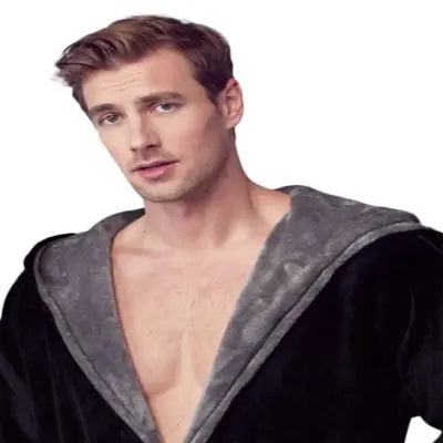 Men’s Robe with Hood - Elle Ere Peace