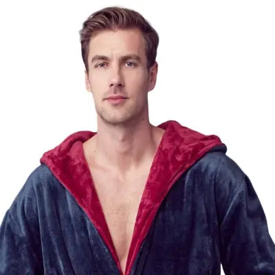 Men’s Robe with Hood - Elle Ere Peace