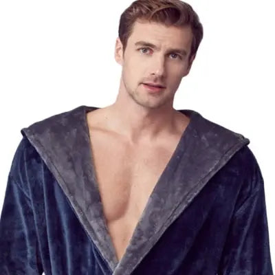 Men’s Robe with Hood - Elle Ere Peace