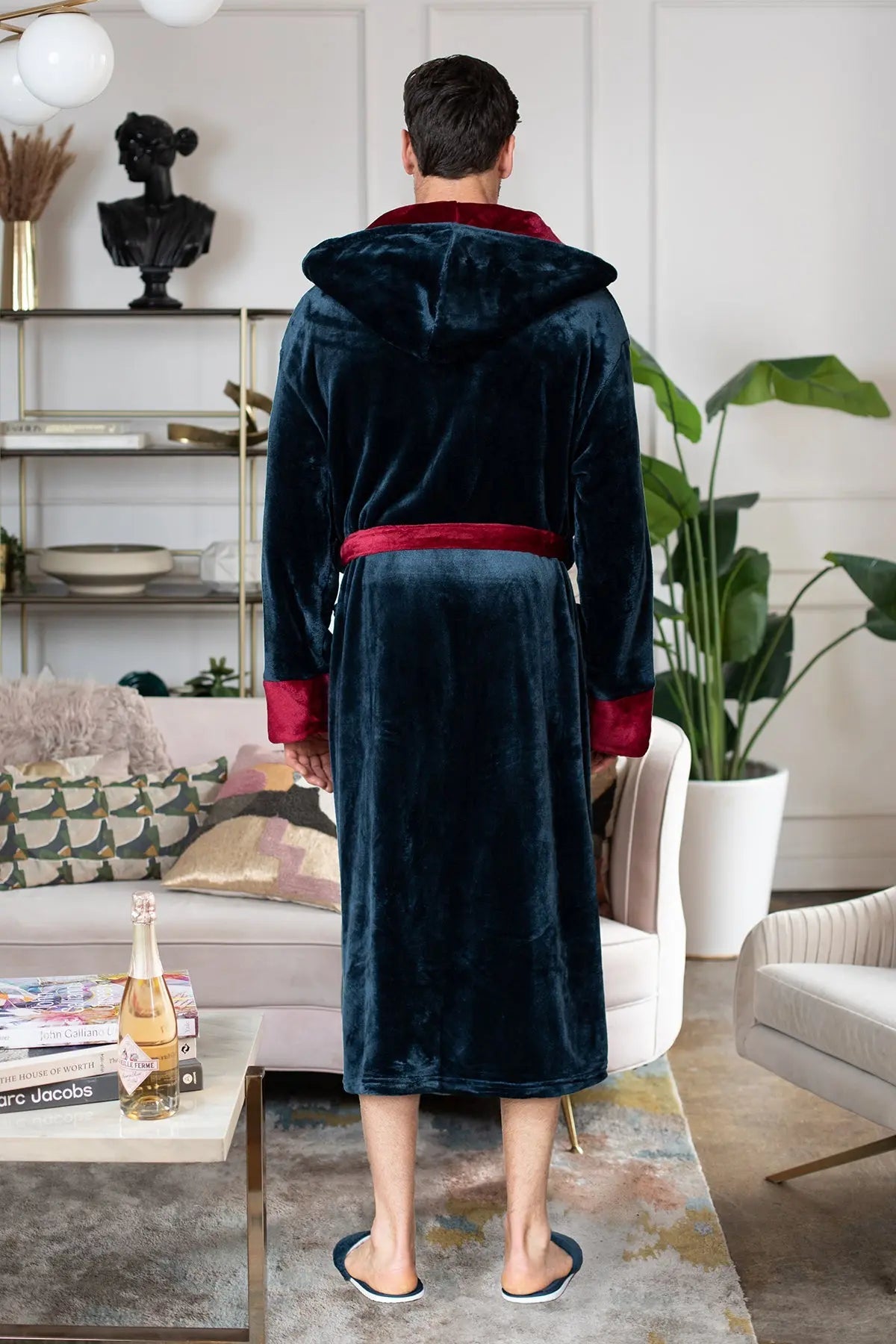 Men’s Robe with Hood - Elle Ere Peace