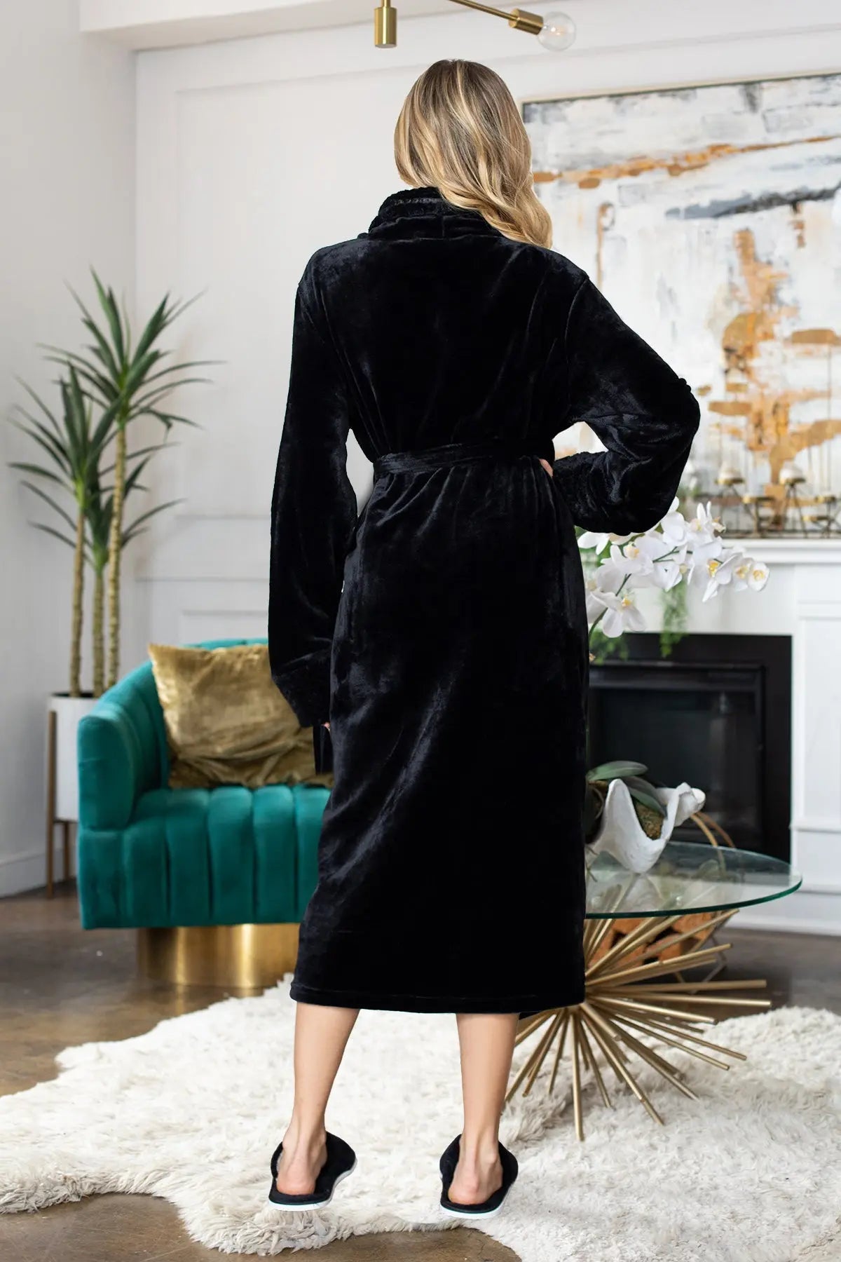 Women's Ultra Soft Plush Bathrobe - Elle Ere Peace