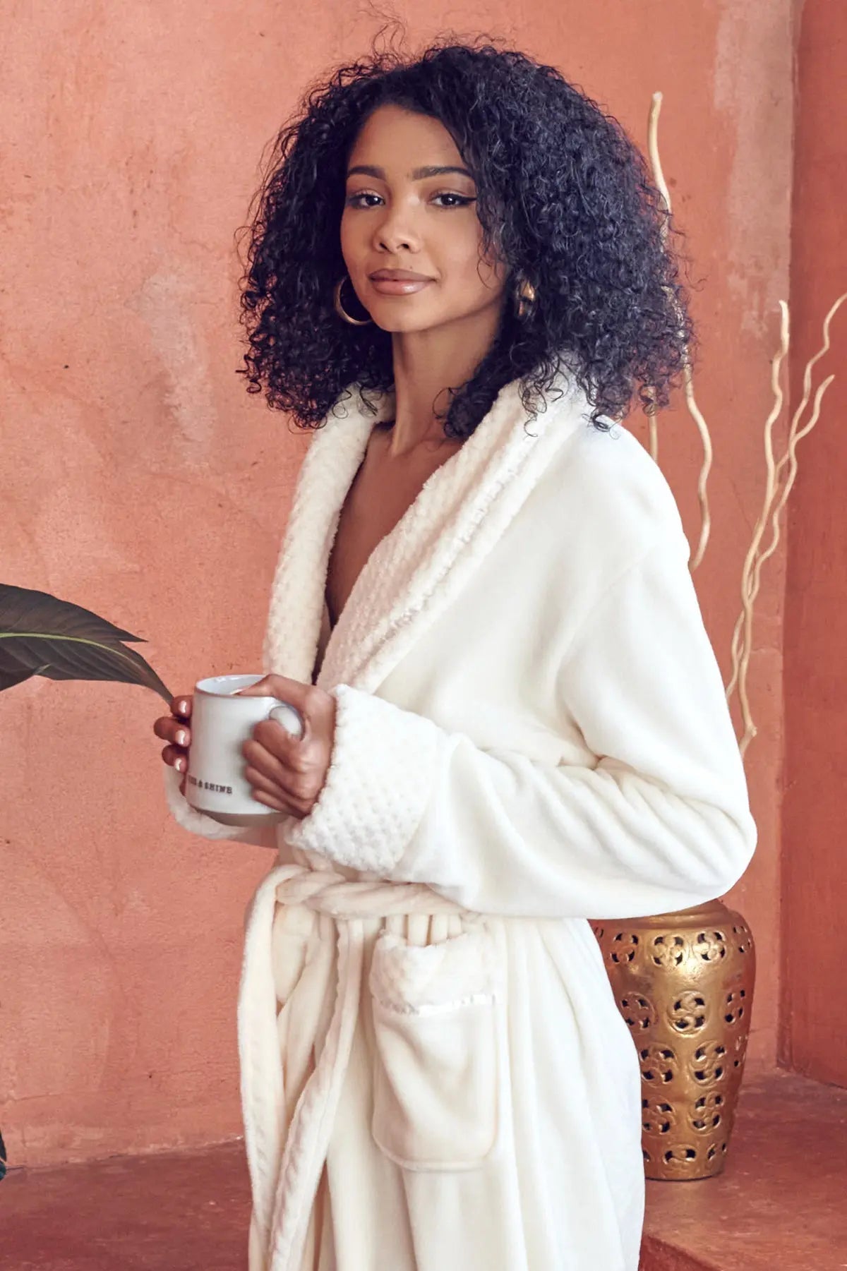 Women's Ultra Soft Plush Bathrobe - Elle Ere Peace