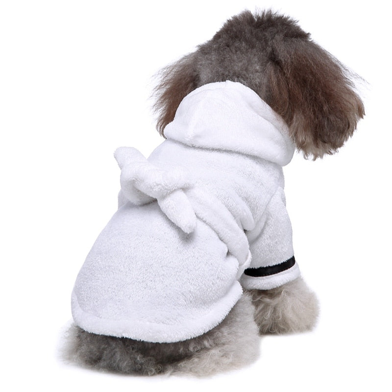 Luxury Soft Pet Dog Puppy Hooded Bathrobe - Elle Ere Peace