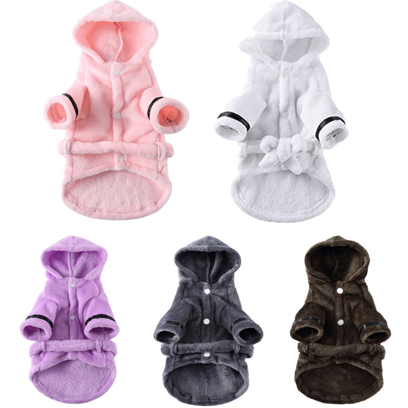 Luxury Soft Pet Dog Puppy Hooded Bathrobe - Elle Ere Peace