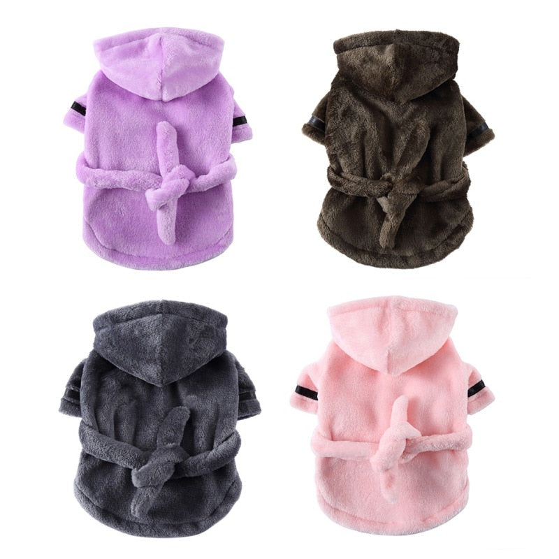 Luxury Soft Pet Dog Puppy Hooded Bathrobe - Elle Ere Peace