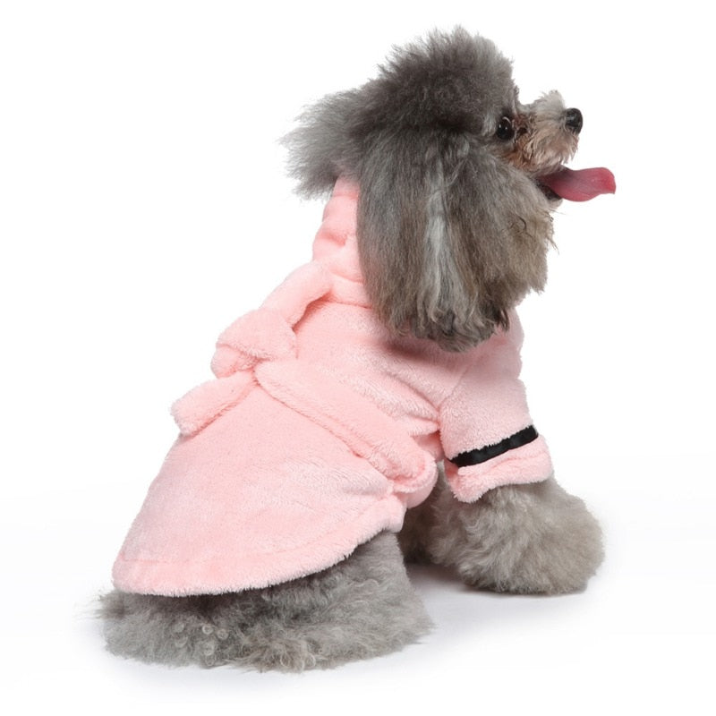 Luxury Soft Pet Dog Puppy Hooded Bathrobe - Elle Ere Peace