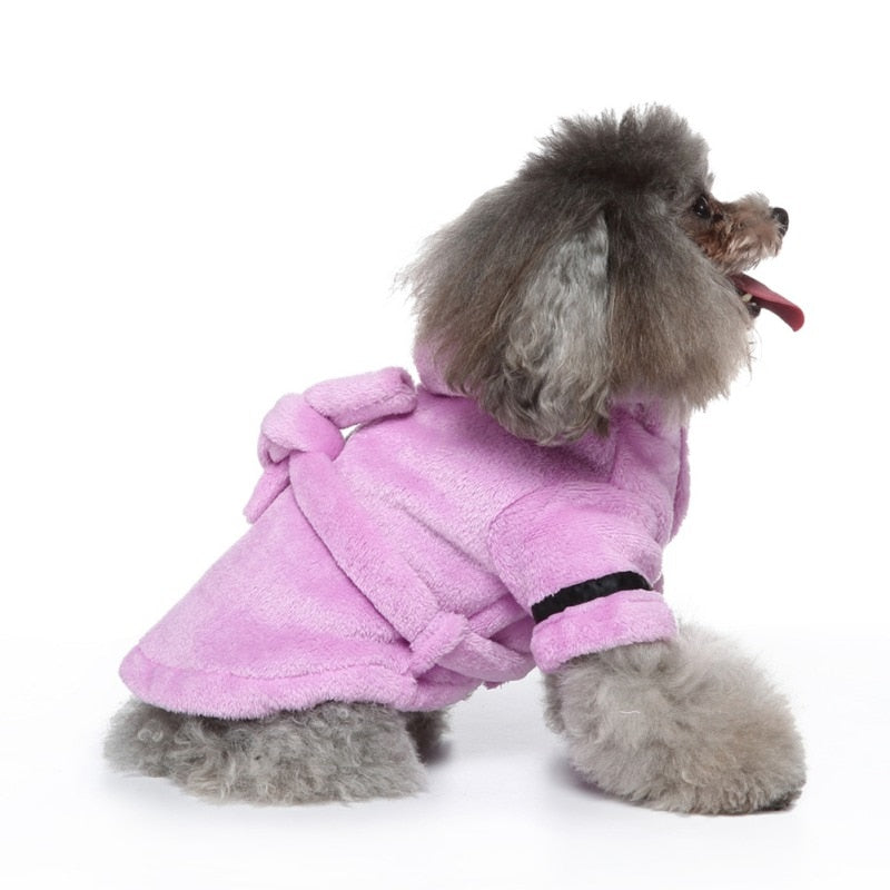 Luxury Soft Pet Dog Puppy Hooded Bathrobe - Elle Ere Peace
