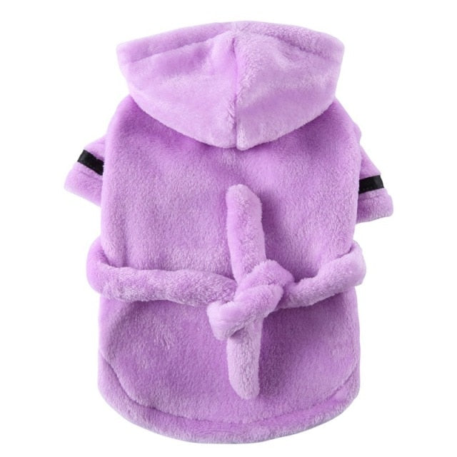 Luxury Soft Pet Dog Puppy Hooded Bathrobe - Elle Ere Peace