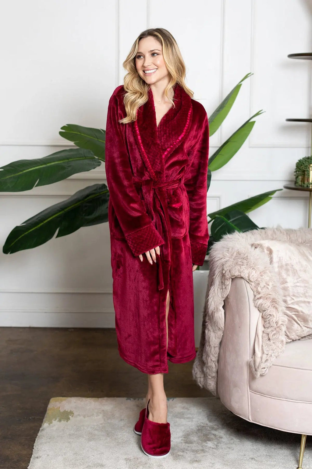 Women's Ultra Soft Plush Bathrobe - Elle Ere Peace