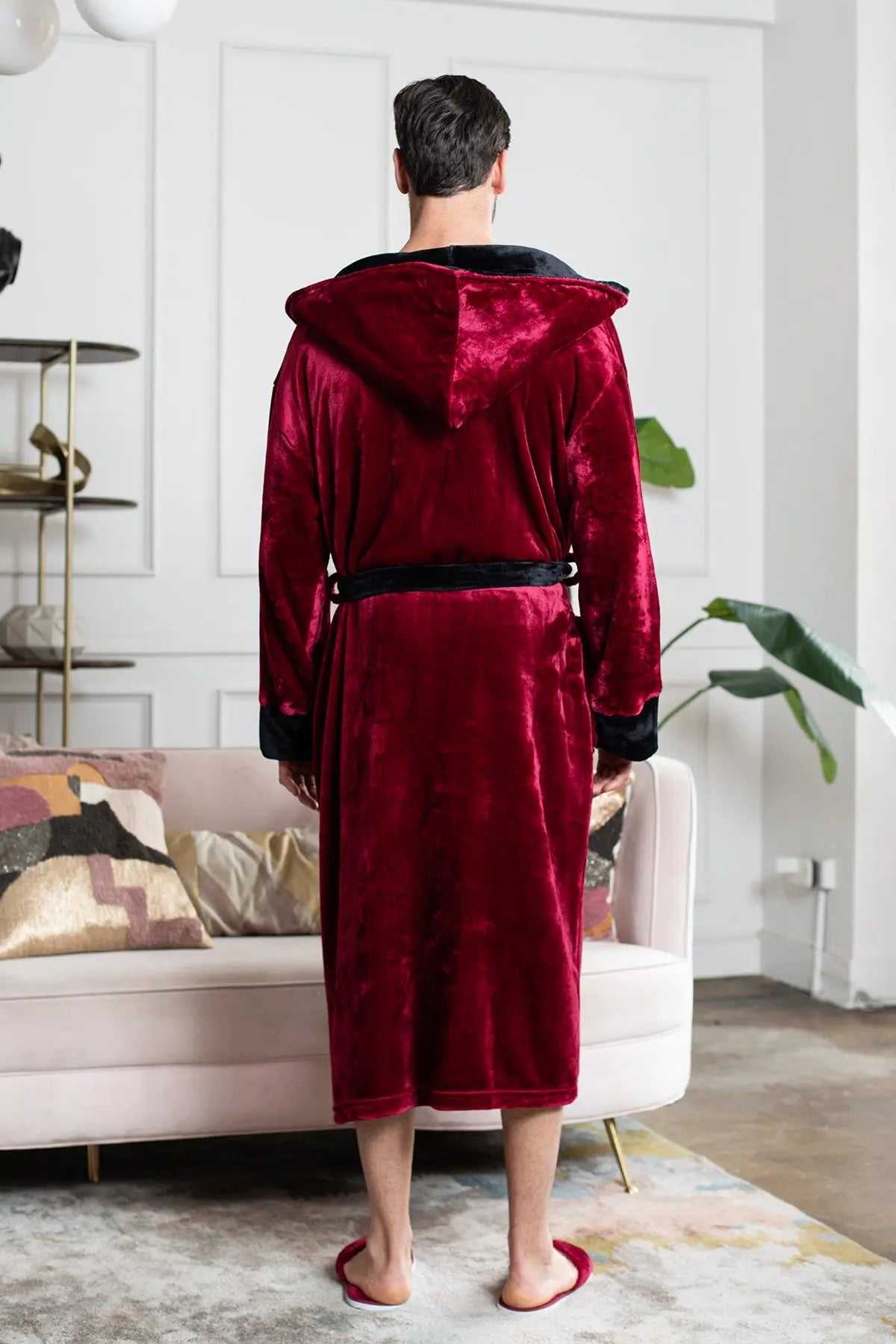 Men’s Robe with Hood - Elle Ere Peace