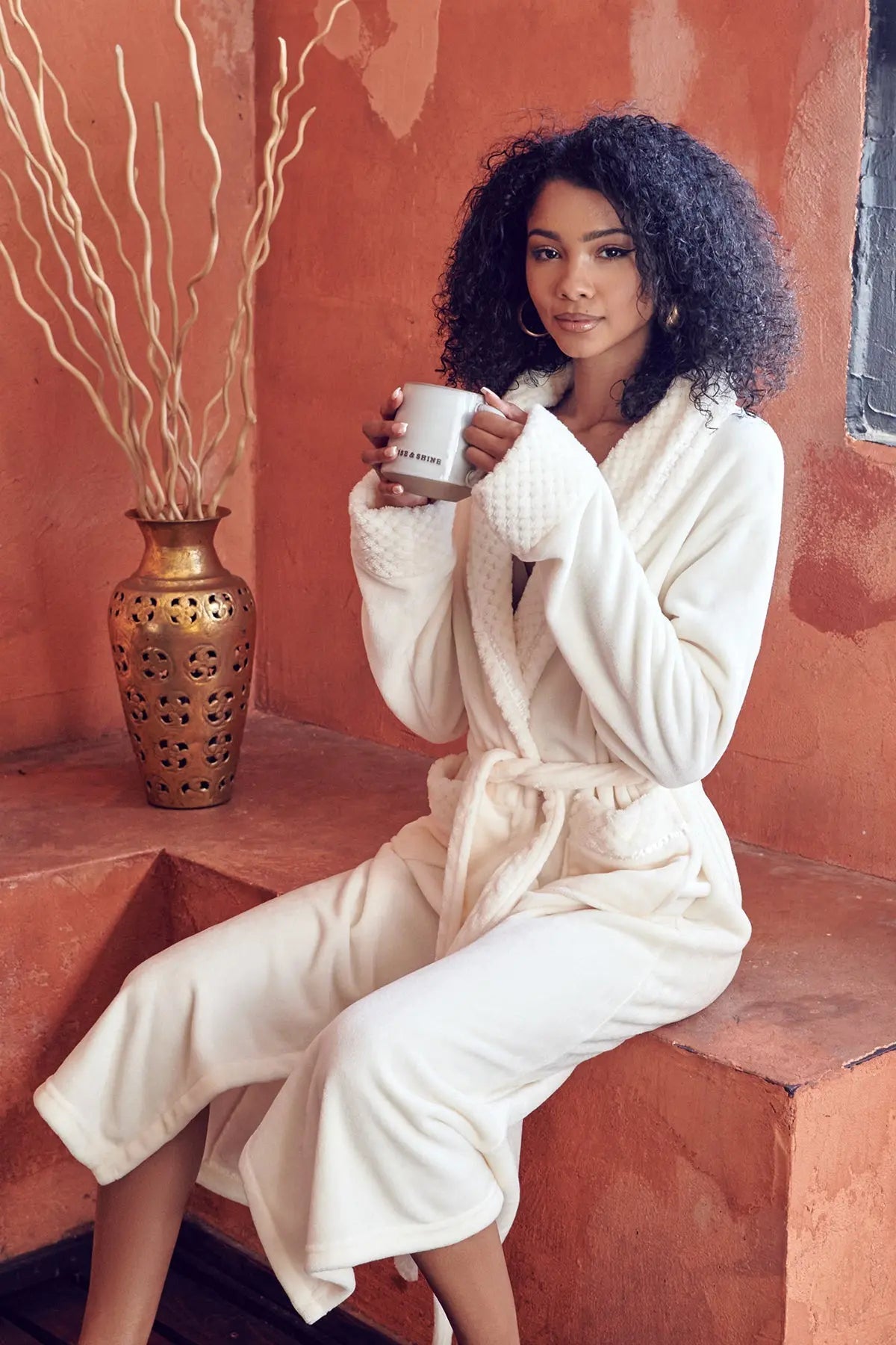 Women's Ultra Soft Plush Bathrobe - Elle Ere Peace