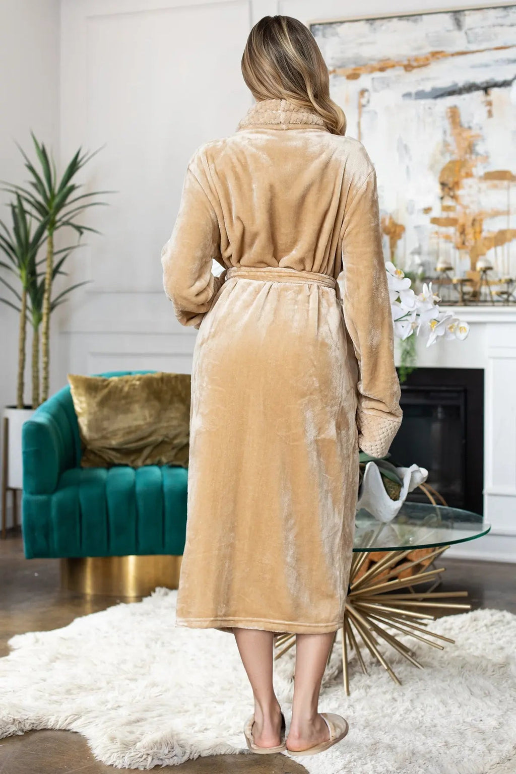 Women's Ultra Soft Plush Bathrobe - Elle Ere Peace